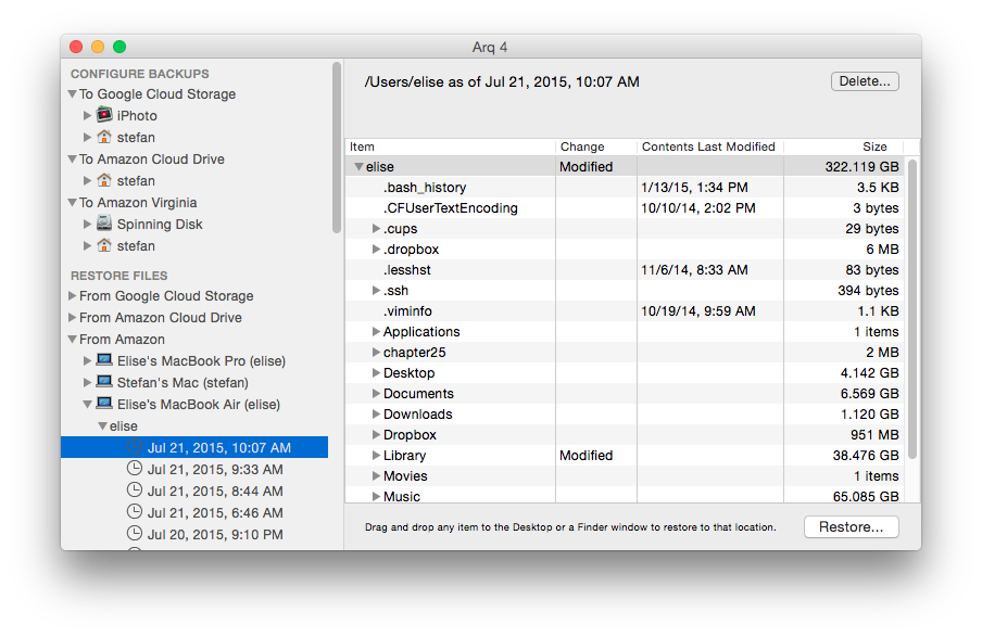 any plans to configure arq backup to work with icloud